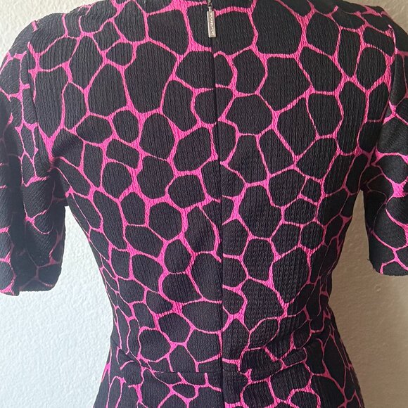 Michael Kors Pink and Black Midi Dress - Picture 4 of 6